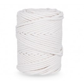 Virvė medvilninė pinta balta ecru 5mm